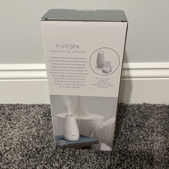 Pure Enrichment PureSpa Essential Oil Diffuser Color Changing Mood Light NEW - Picture 5 of 7